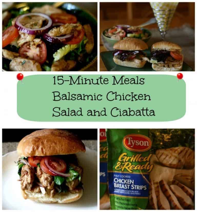 Balsamic Chicken Salad and Ciabatta -15 Minute Meals