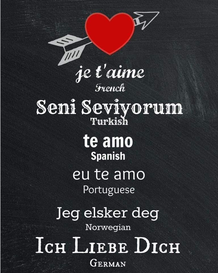 I Love You Free Printable