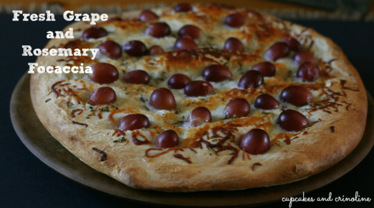 Fresh Rosemary and Grape Focaccia from cupcakesandcrinoline.com