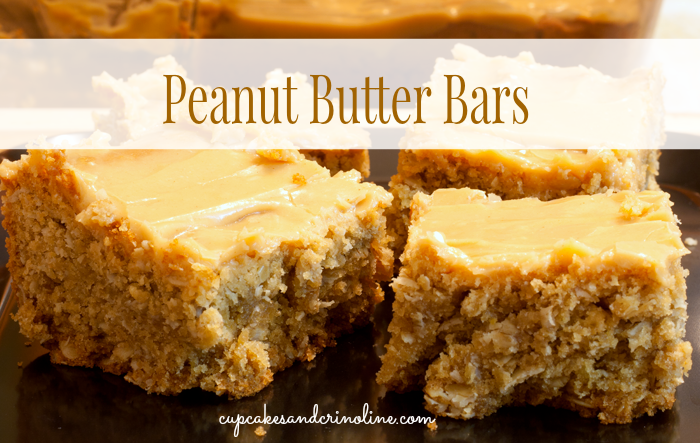 Peanut Butter Bars from cupcakesandcrinoline.com