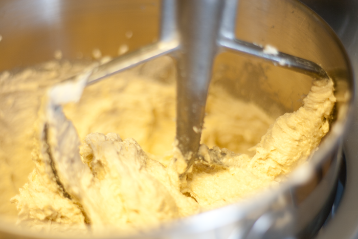 Peanut Butter Bars - after adding flour