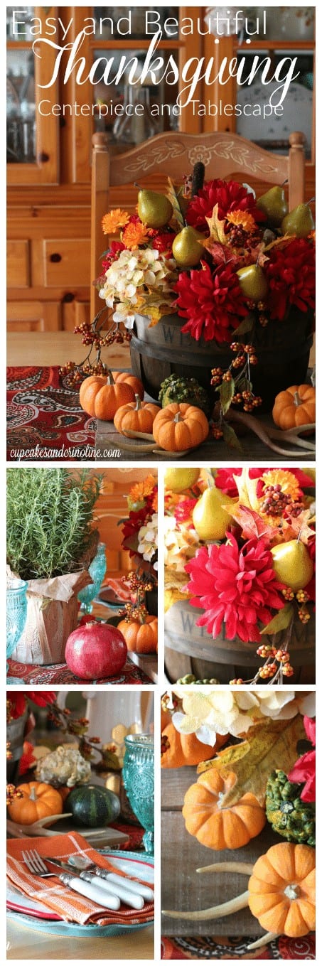 Easy Thanksgiving Tablescape and Centerpiece with Faux Antlers - The ...