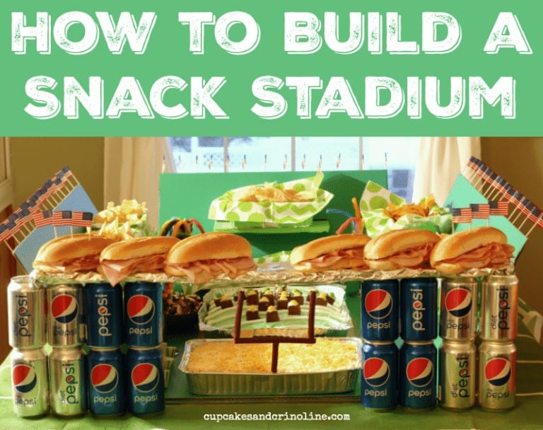 How to build a snack stadium - reusable and collapsible from cupcakesandcrinoline.com