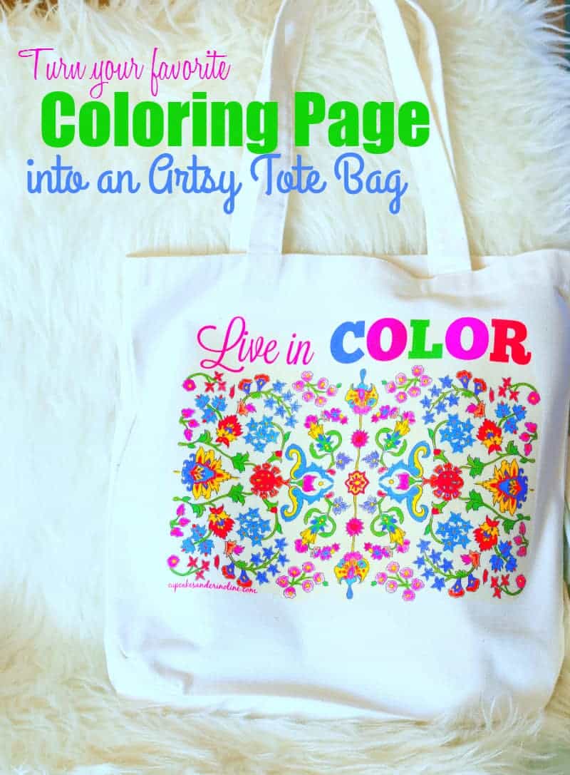 Coloring Page Tote Bag DIY