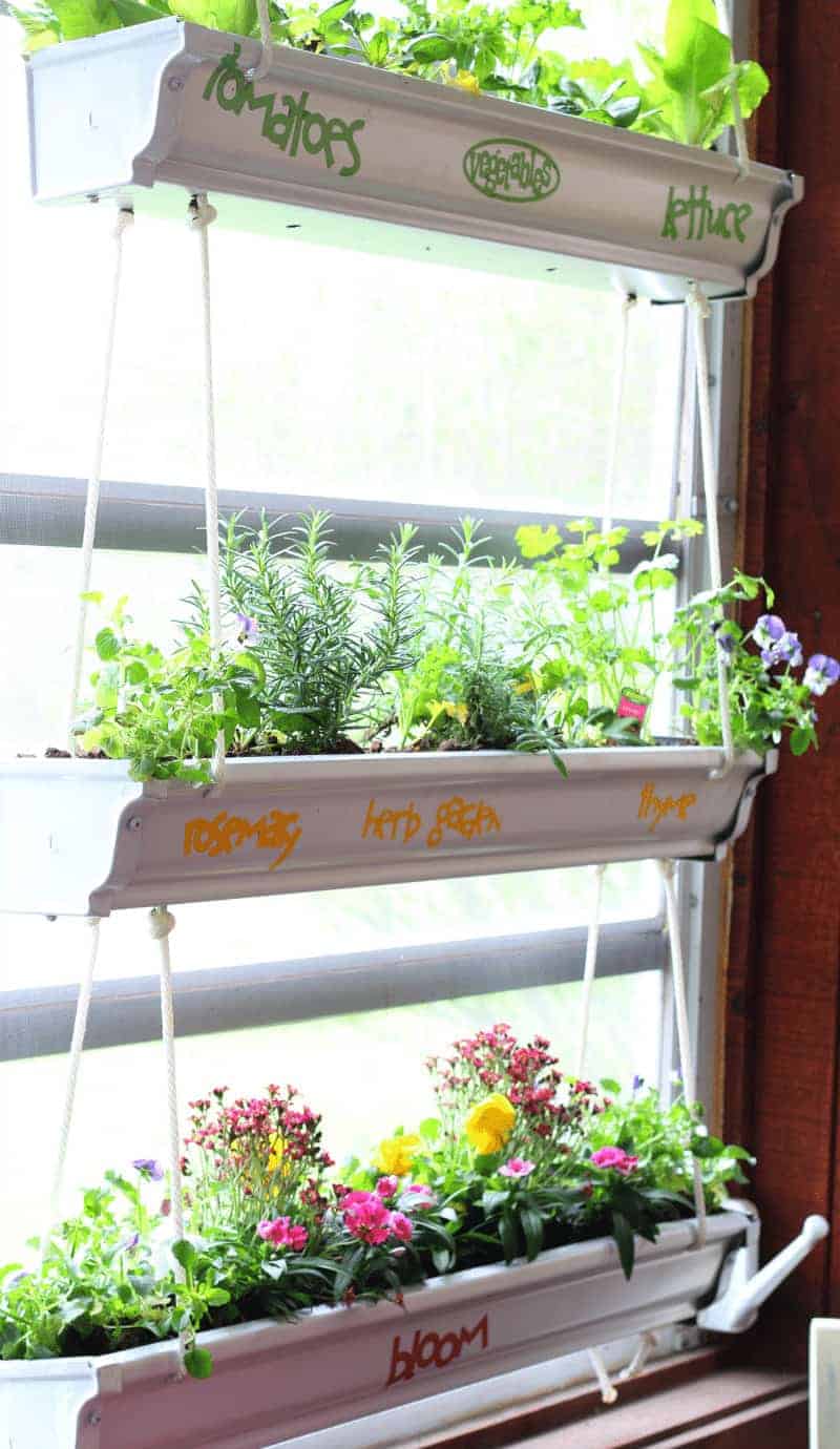 Hanging Gutter Planter Easy DIY The HowTo Home