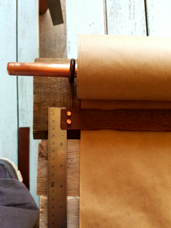 Kraft Paper Leather Holder, Wall Note Paper, Butchers Paper Dispenser,  Rustic Wall Deco, Wall Mounted Paper Holder, Farm House Wall Deco 