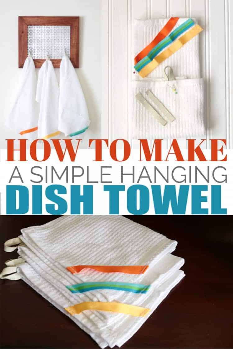 How to Make a Simple Hanging Dish Towel - The How-To Home