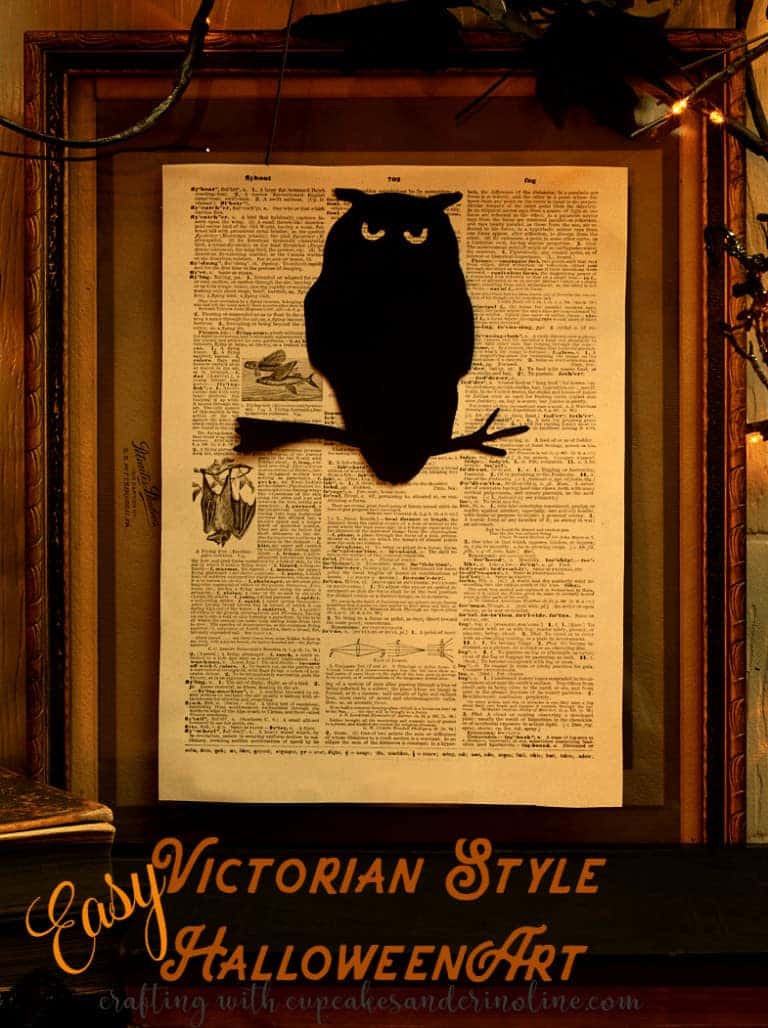 Easy Victorian-Style Halloween Art tutorial - 2 minutes from start to finish. www.cupcakesandcrinoline.com