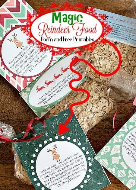 Magic Reindeer Food - Poem with Free Printables | The How-To Home