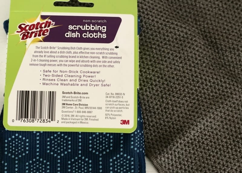 Scotch-Brite Scrubbing Dish Clothes in packaging