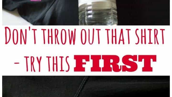 Before you throw out that shirt try this simple laundry hack to remove white and crusted underarm deodorant buildup easily.