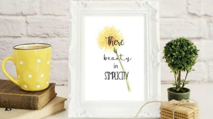 There is beauty in simplicity free printable - sizes 5x7 and 8x10