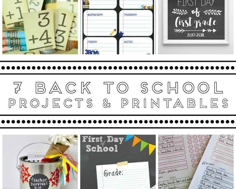 7 Back to School Projects and Printables | The How-To Home