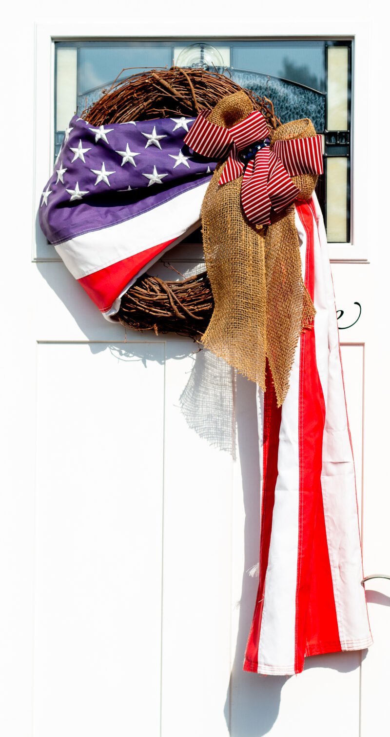 Patriotic American Flag Wreath