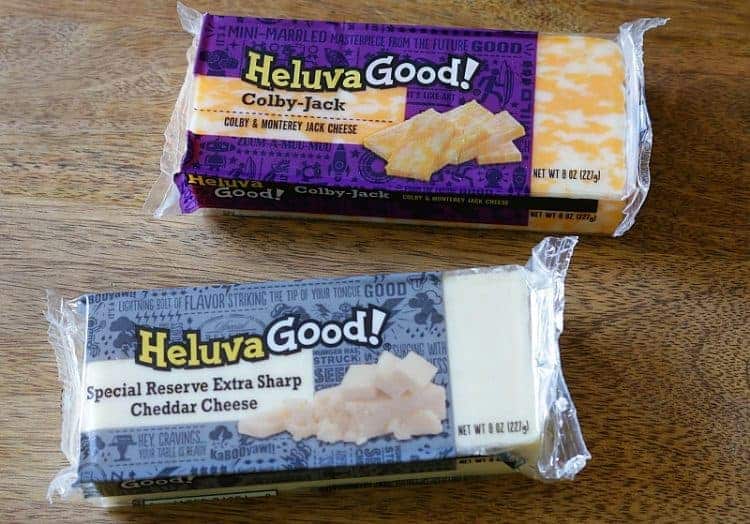 HeluvaGood! Colby-Jack and Special Reserve Extra Sharp Cheddar Cheese in packages