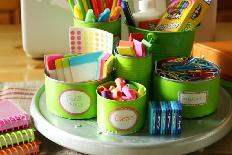 DIY Tin Can Desk Supply Organizer - I Dig Pinterest