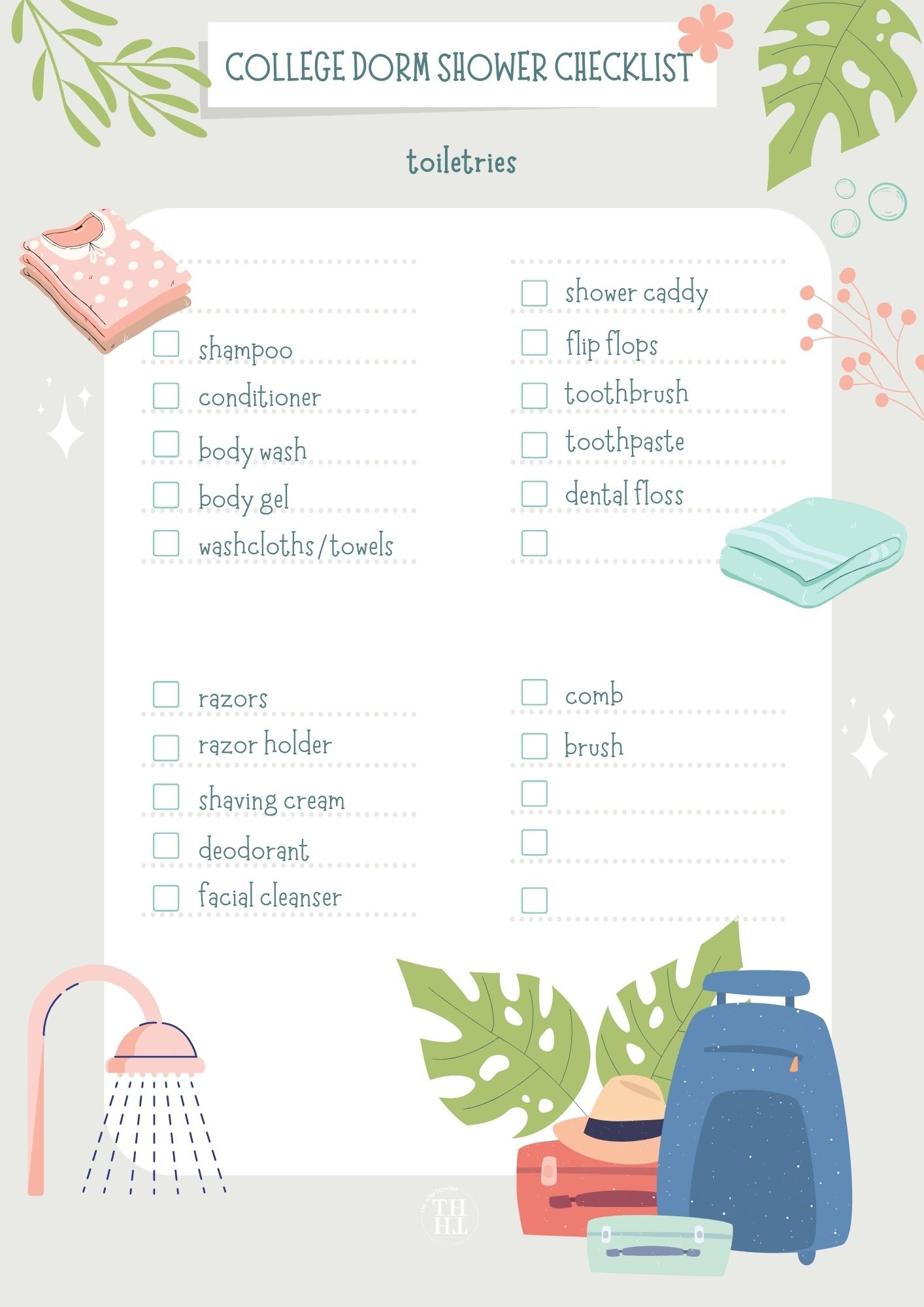 https://thehowtohome.com/wp-content/uploads/2017/08/College-Dorm-Shower-Checklist-Simple-A4-format.jpg