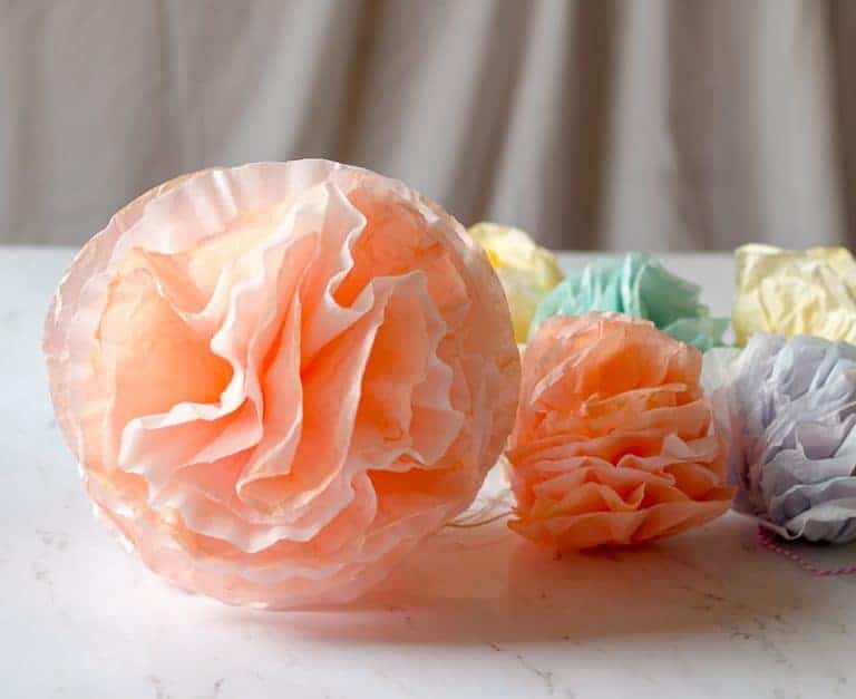 How To Make a Coffee Filter Pom Pom Garland The HowTo Home