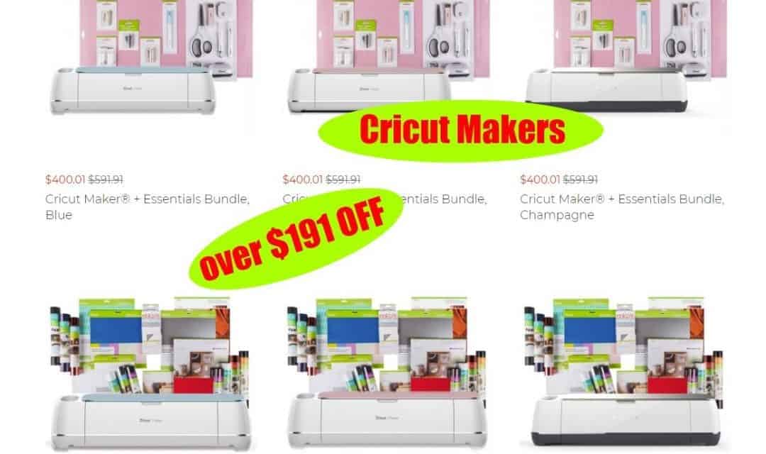 Greats Deals on Cricut Maker and Cricut Maker Bundles