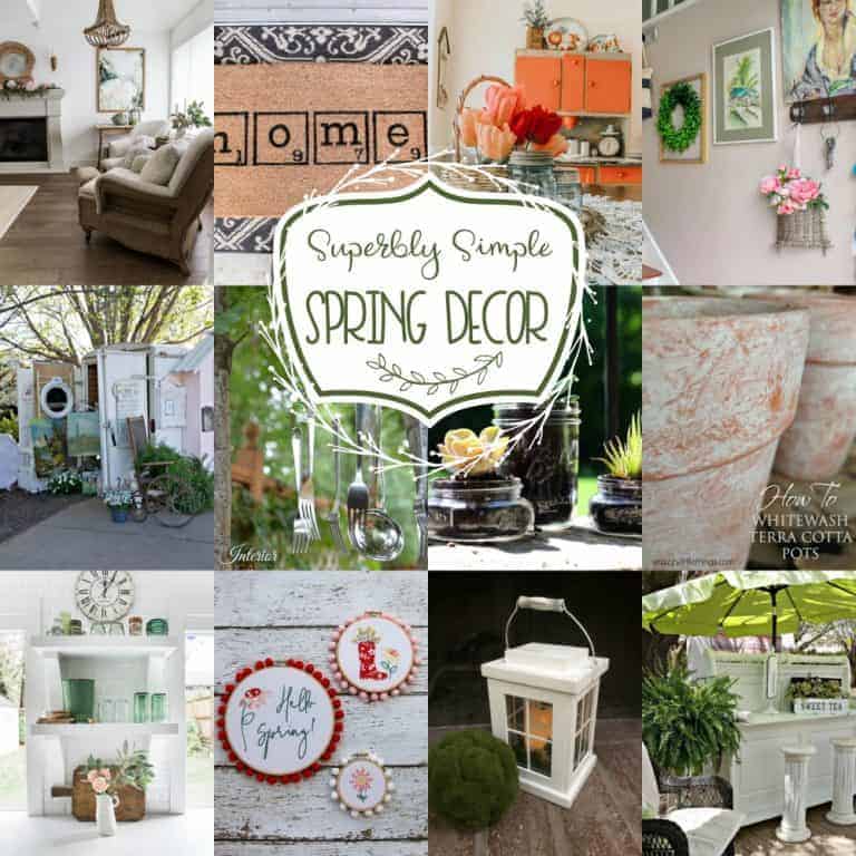 Collage of 12 beautiful ideas for superbly simple spring decor