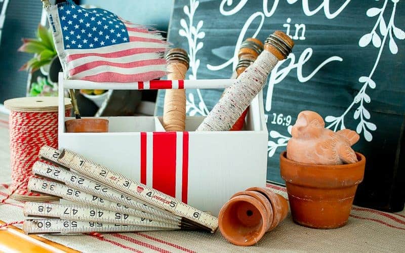 DIY Grain Sack Striped Farmhouse Tote - The How-To Home