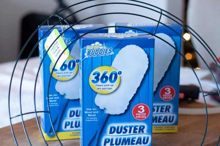 Dollar Store Duster Christmas Wreath The HowTo Home