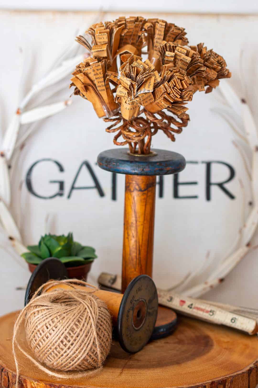 CoffeeDyed Book Page Flowers