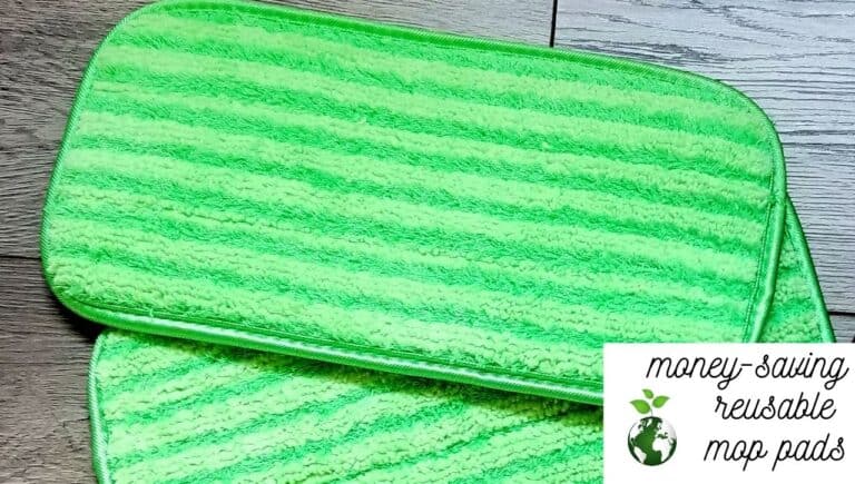 overhead view of reusable mop pads for swiffer