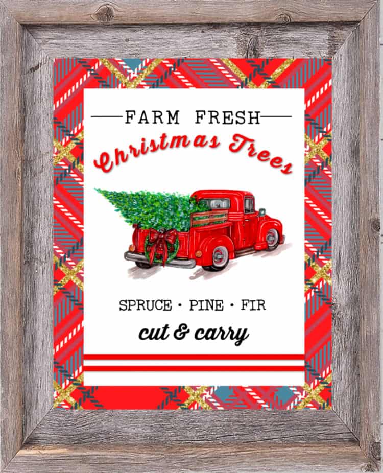Farm Fresh Trees and Vintage Truck Printable - The How-To Home