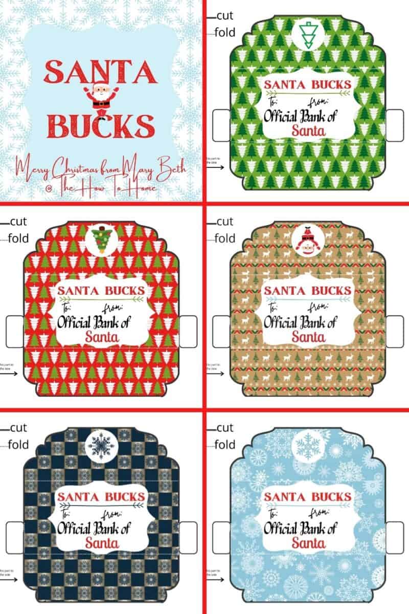 Free Printable Christmas Money Holders - The How-To Home