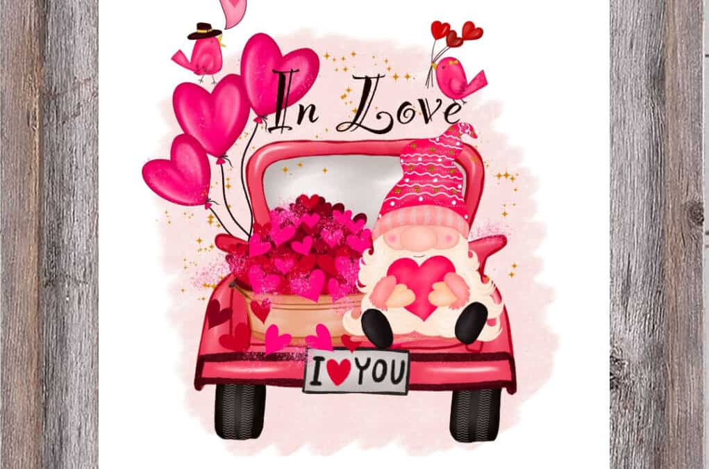 Darling Pink Vintage Truck Valentine’s Day Printable