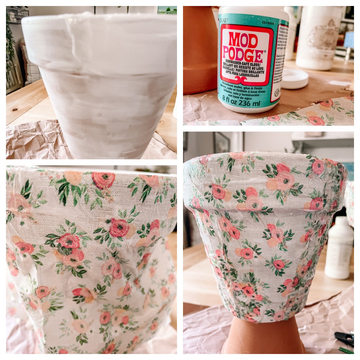 How to Paint Flower Pots for the Porch - Amy Sadler Designs