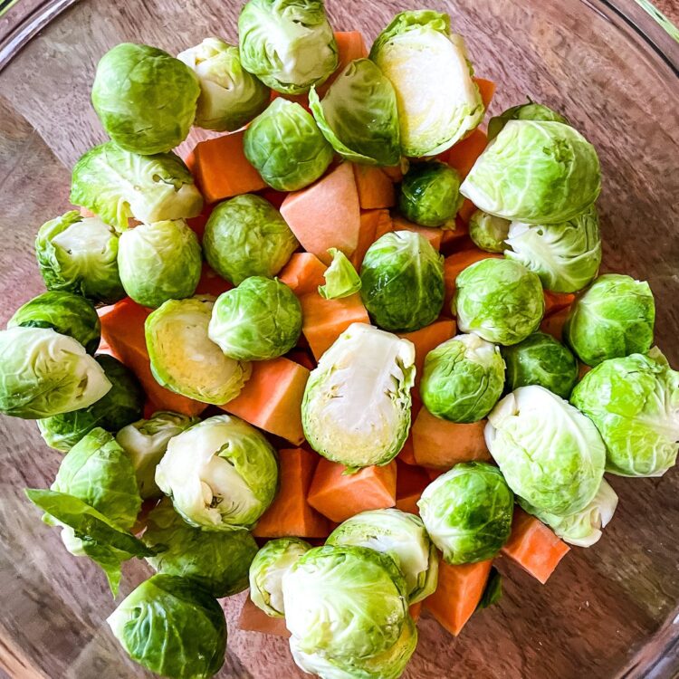 Fresh Roasted Brussel Sprouts and Sweet Potatoes The HowTo Home