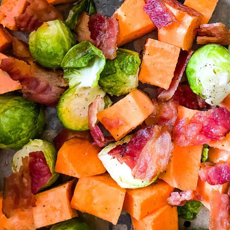 Fresh Roasted Brussel Sprouts and Sweet Potatoes The HowTo Home