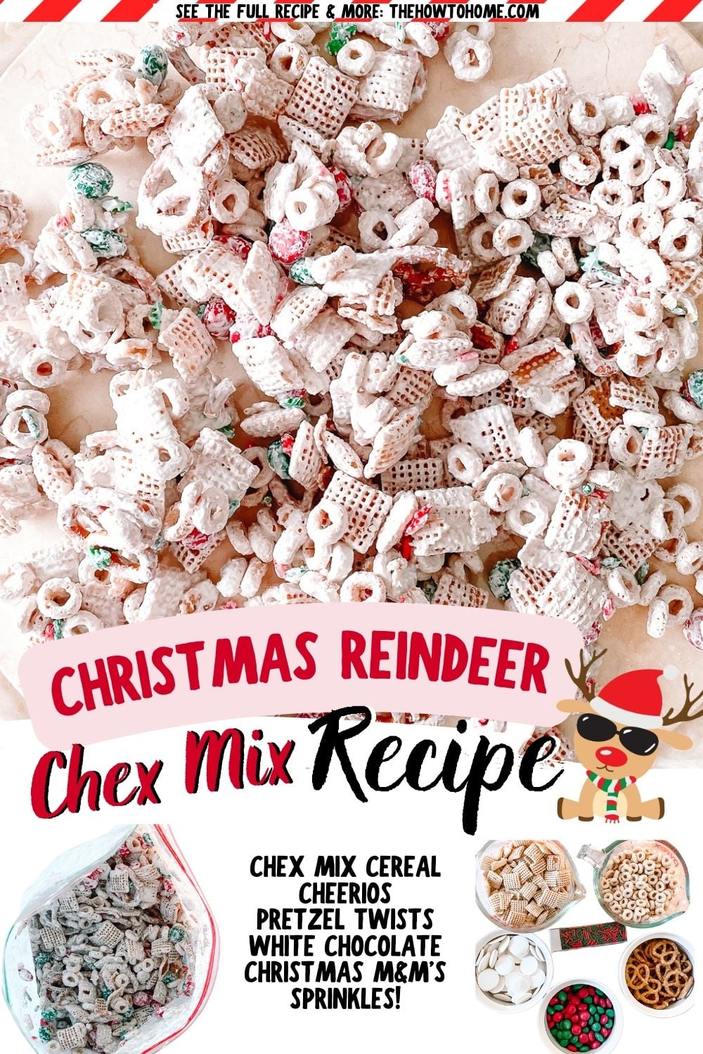 Christmas Reindeer Chex Mix Recipe - The How-To Home