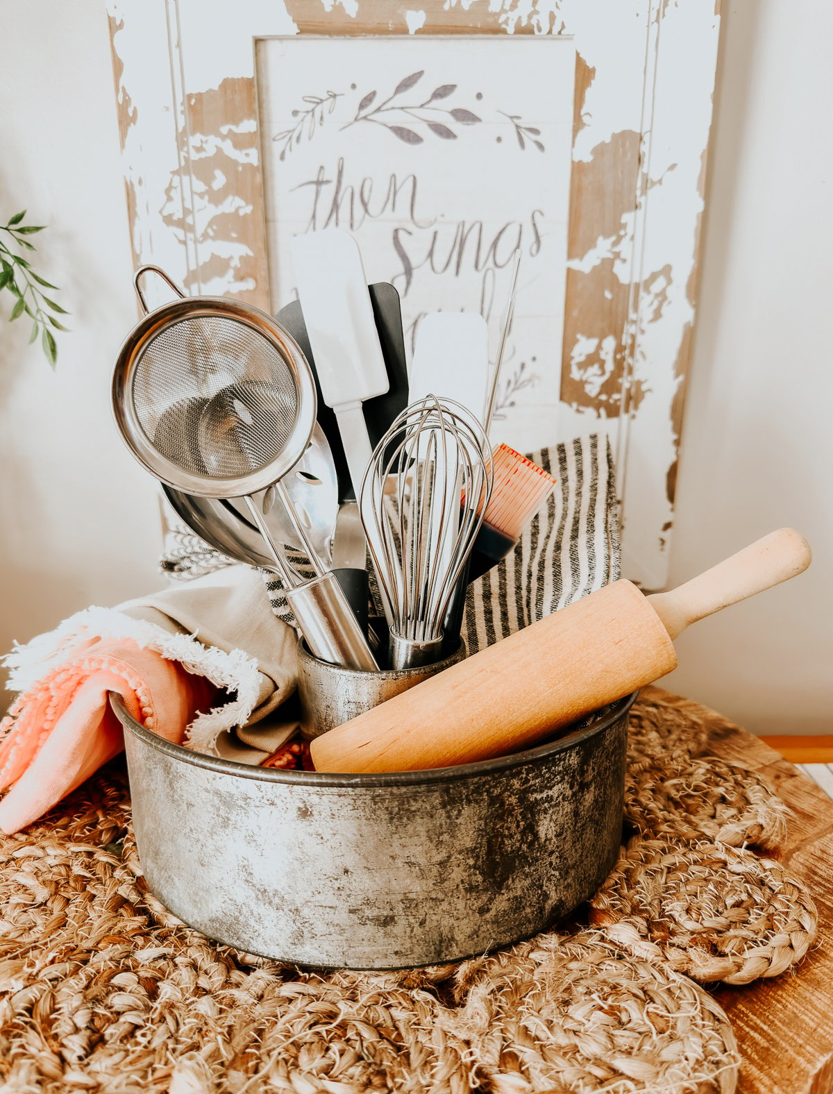 DIY Mason Jar Kitchen Utensil Holder - The Happy Farmhouse