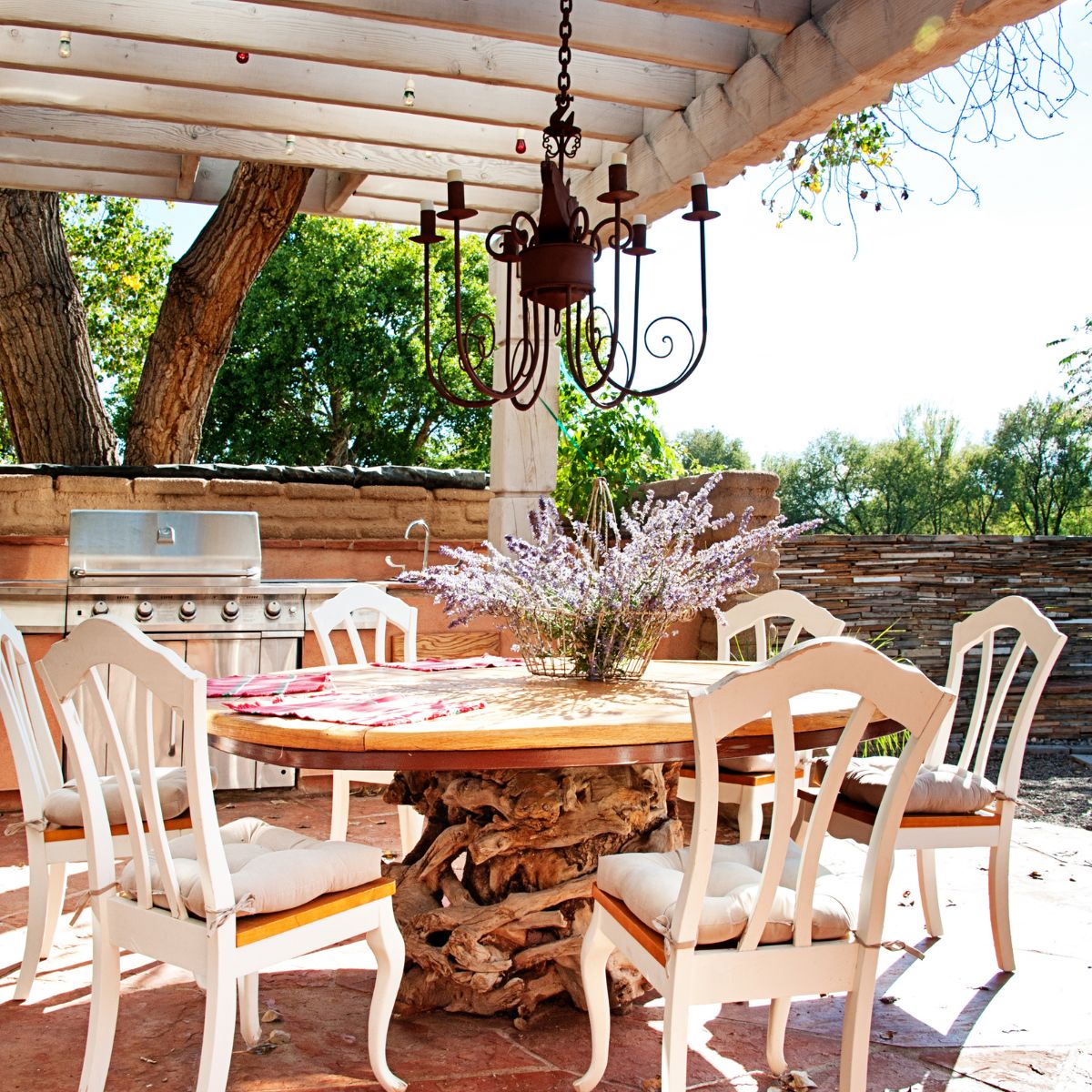 Outdoor dining store chandelier