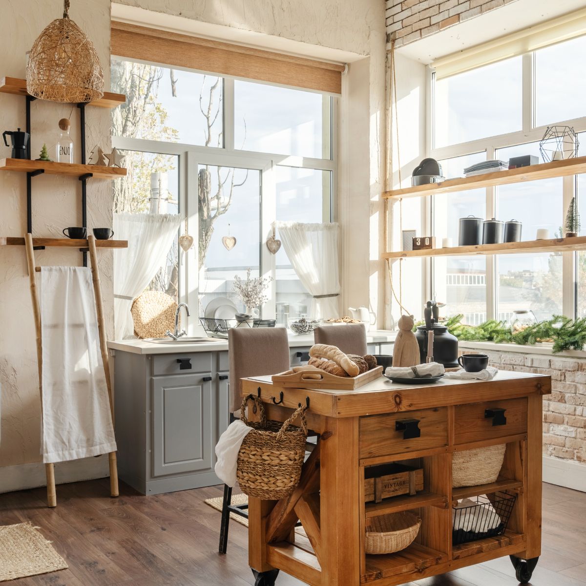 Vintage Walnut Storage With Drawers/country Kitchen Wall Storage