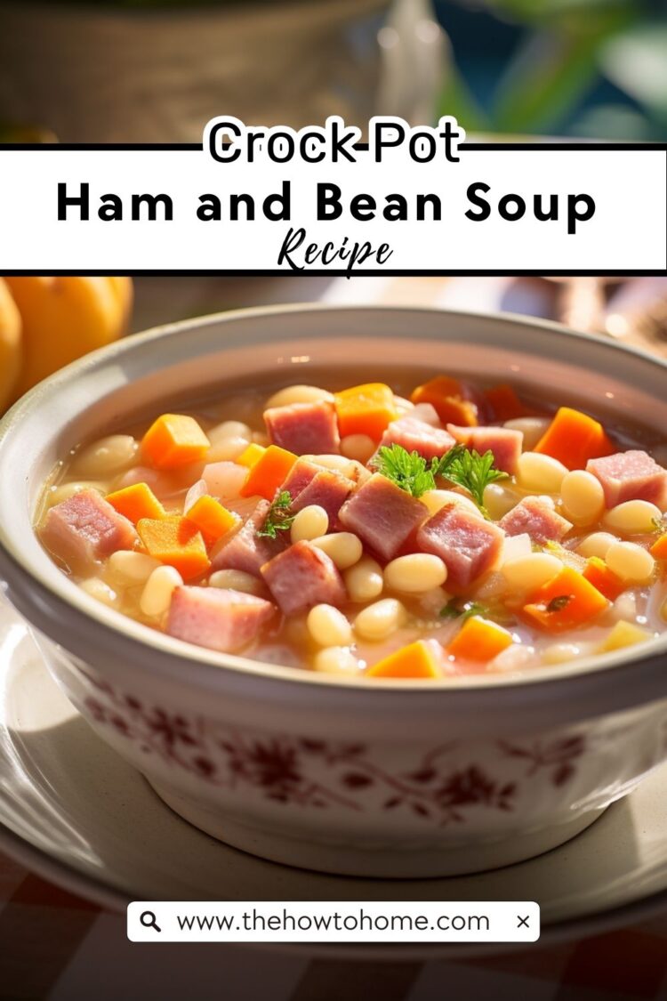 Crock Pot Ham and Bean Soup Recipe - The How-To Home
