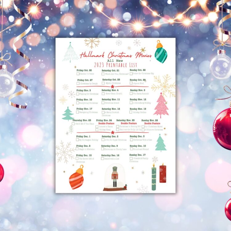 List of New Hallmark Christmas Movies 2023 Printable The HowTo Home