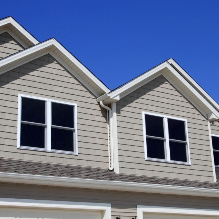 House with new vinyl siding installed