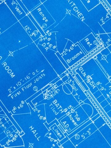 Detailed house blueprint floor plan for home design and renovation planning