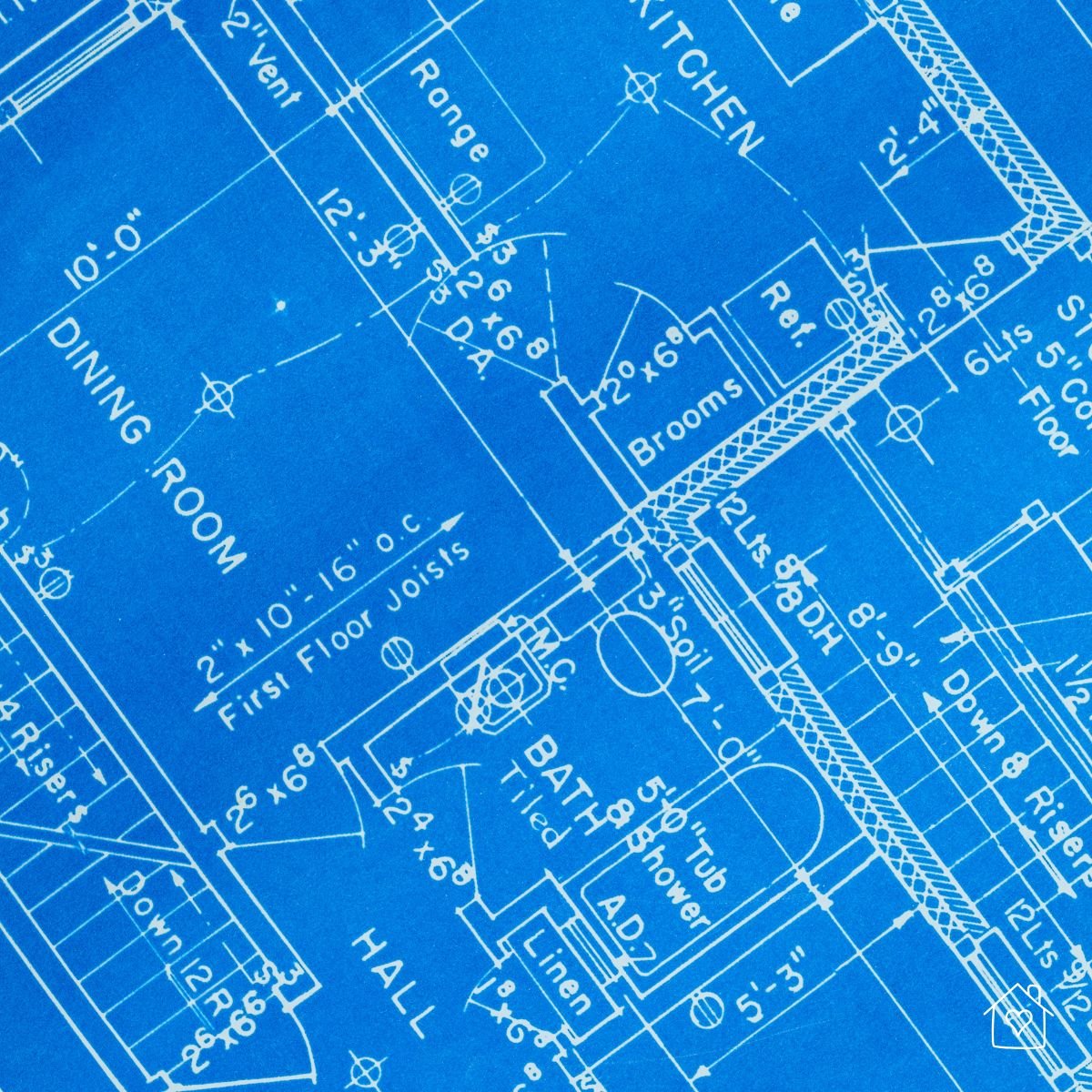 Detailed house blueprint floor plan for home design and renovation planning