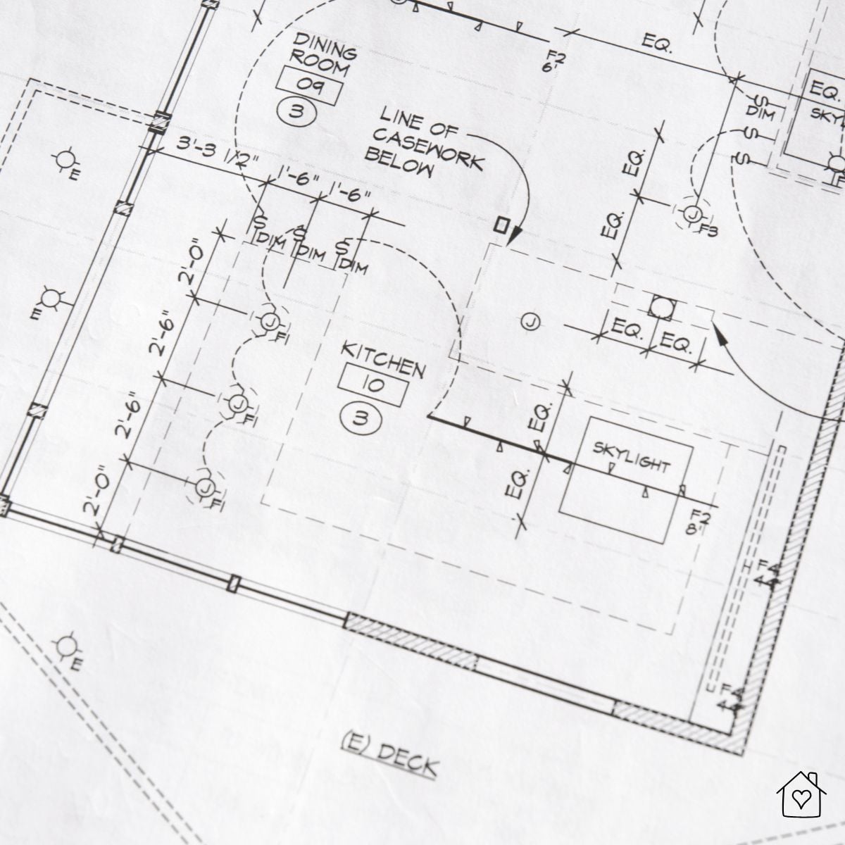 Architectural floor plan used for planning a zero-cycle renovation and reimagined home layout.