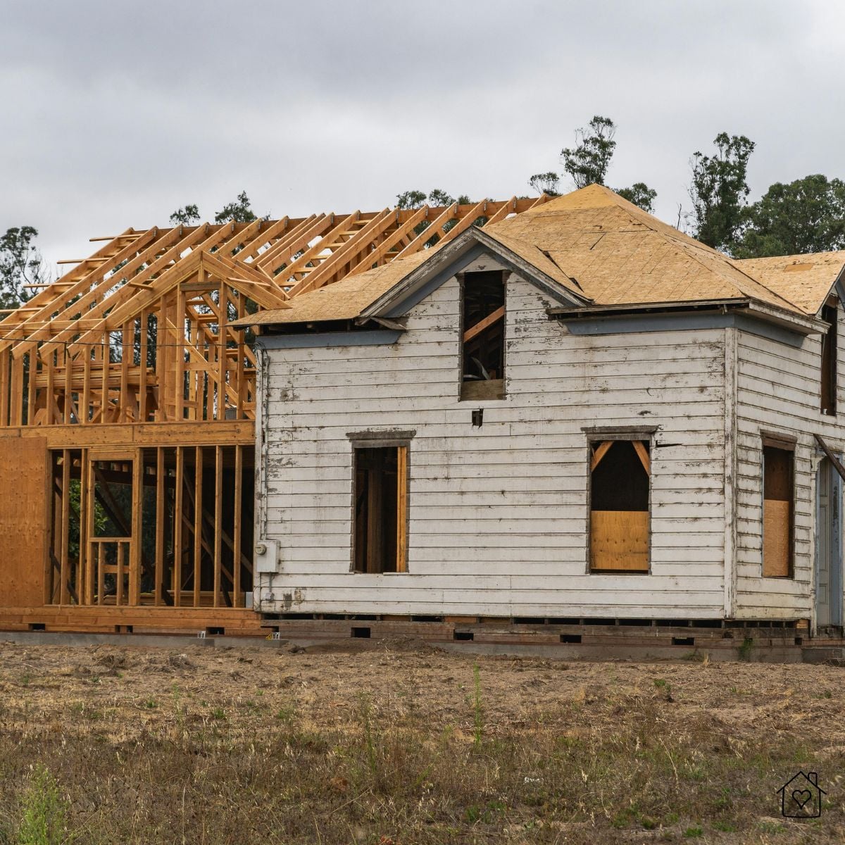 Older home partially torn down and rebuilt during a full gut zero-cycle renovation.