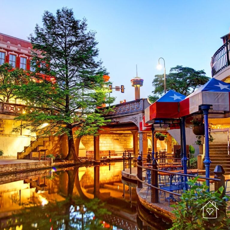 San Antonio River Walk scene representing the city for new homeowner safety and relocation article Best placement: Near the intro or conclusion