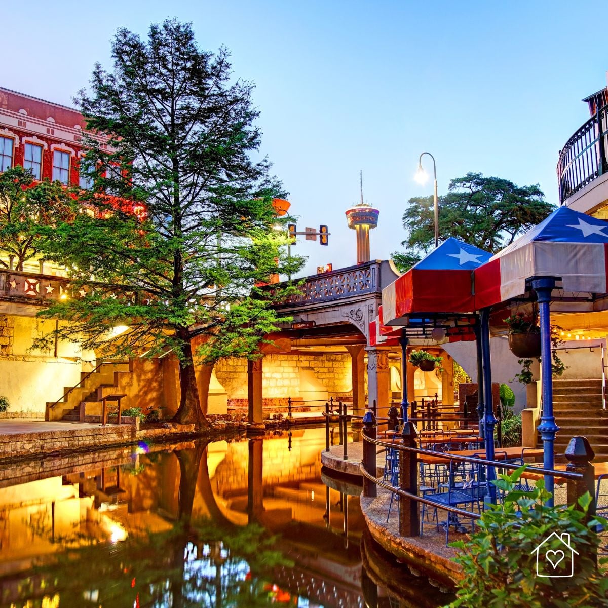 San Antonio River Walk scene representing the city for new homeowner safety and relocation article Best placement: Near the intro or conclusion