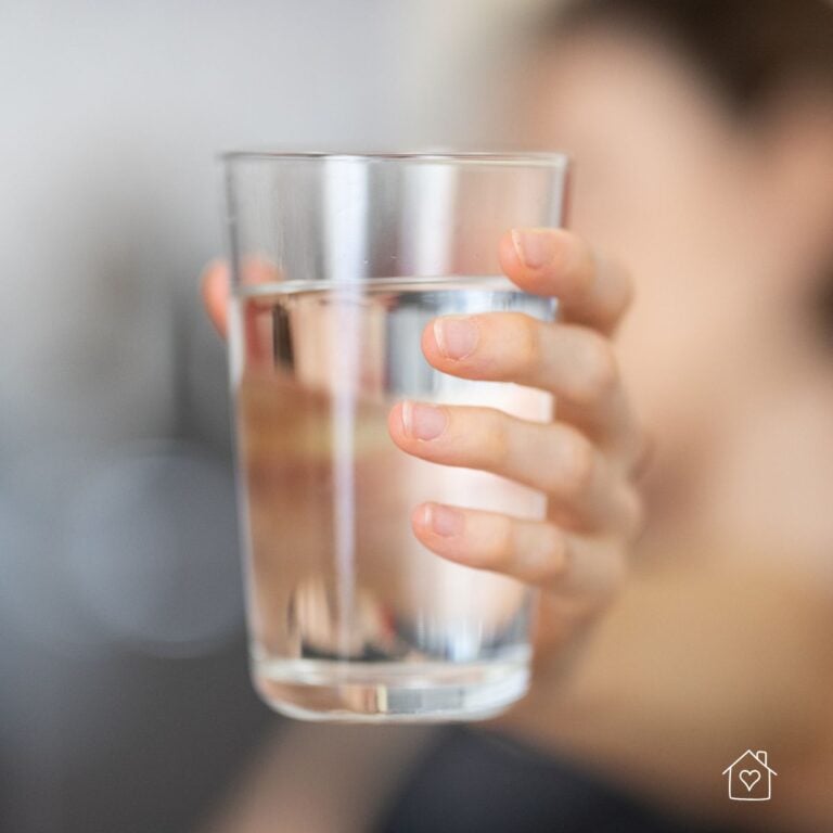 Clear glass of fresh water