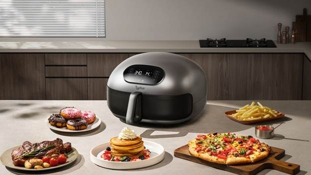Typhur Dome 2 Air fryer surrounded by food