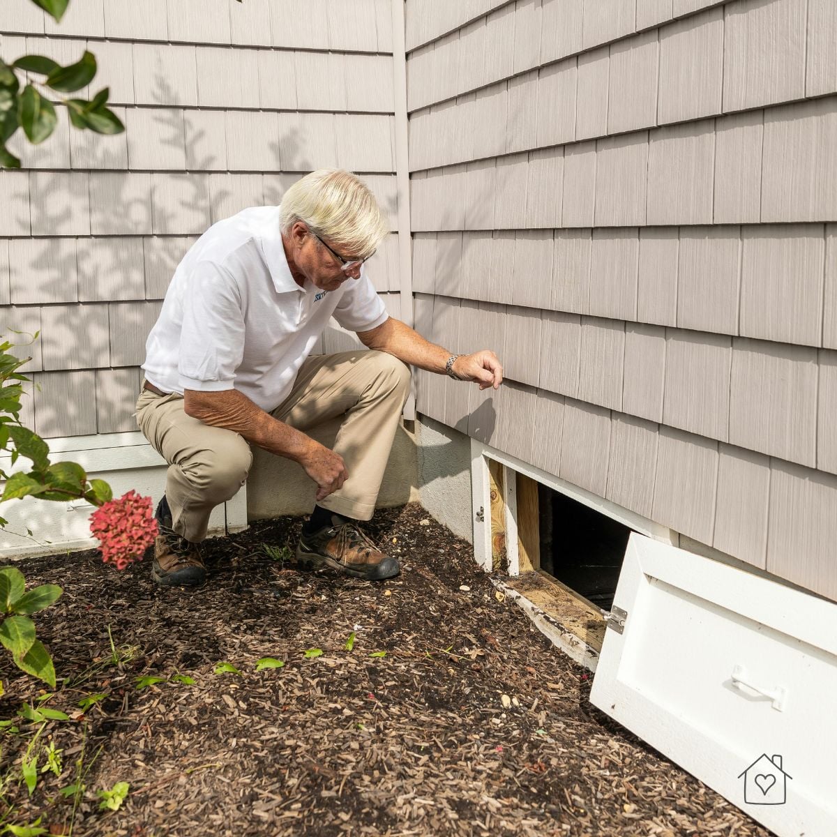 Crawl space insulation and vapor barrier installed to prevent moisture buildup